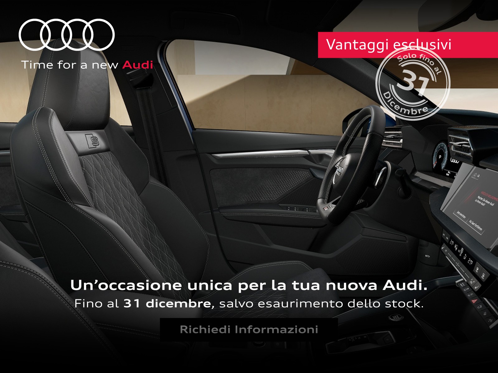 Audi A3 sportback 1.5 tfsi mhev s line edition 150cv s-tronic