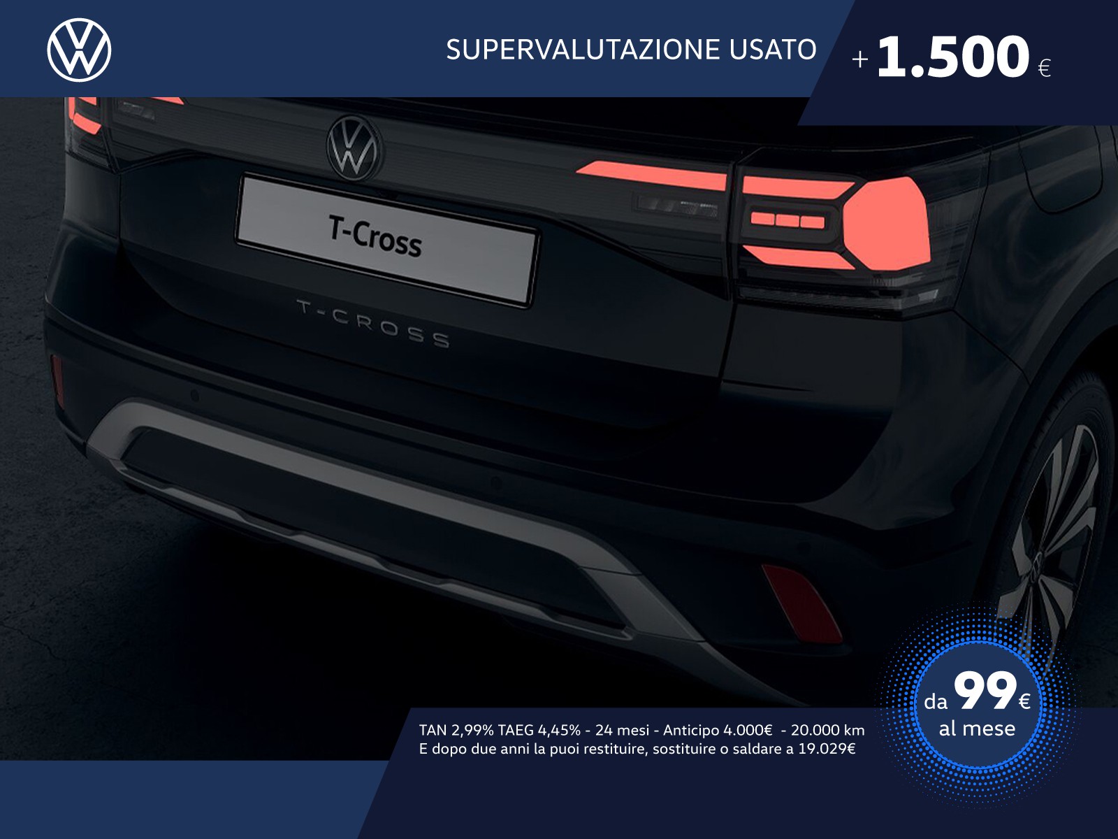 Volkswagen T-Cross 1.0 tsi edition plus 95cv