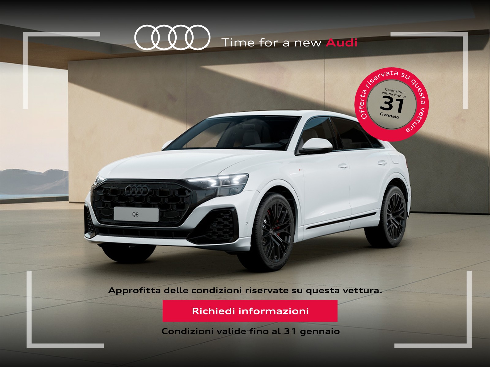 Audi Q8 3.0 tfsi e s line edition quattro 394cv tiptronic