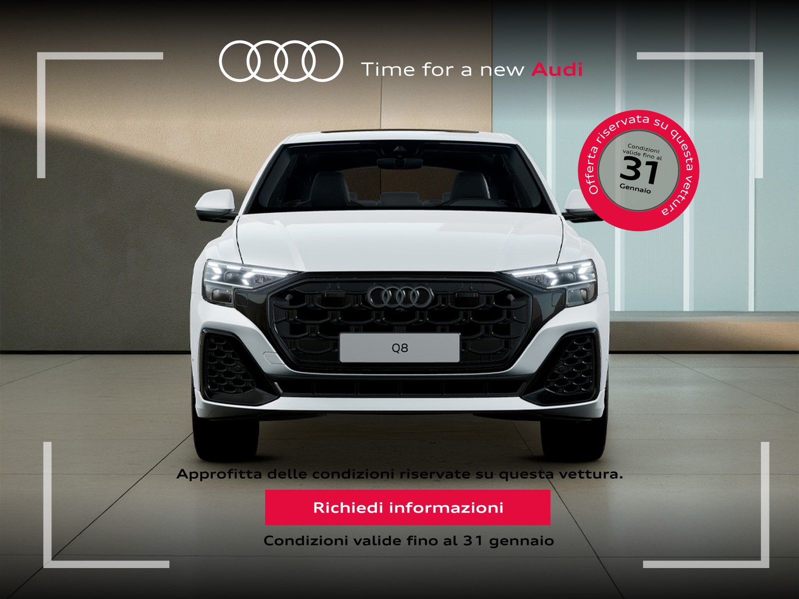 Audi Q8 3.0 tfsi e s line edition quattro 394cv tiptronic