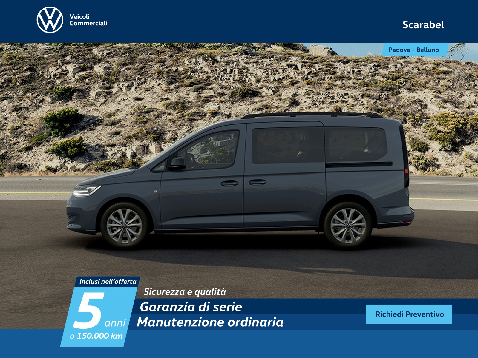 Volkswagen VIC Caddy maxi 1.5 phev 150cv life dsg