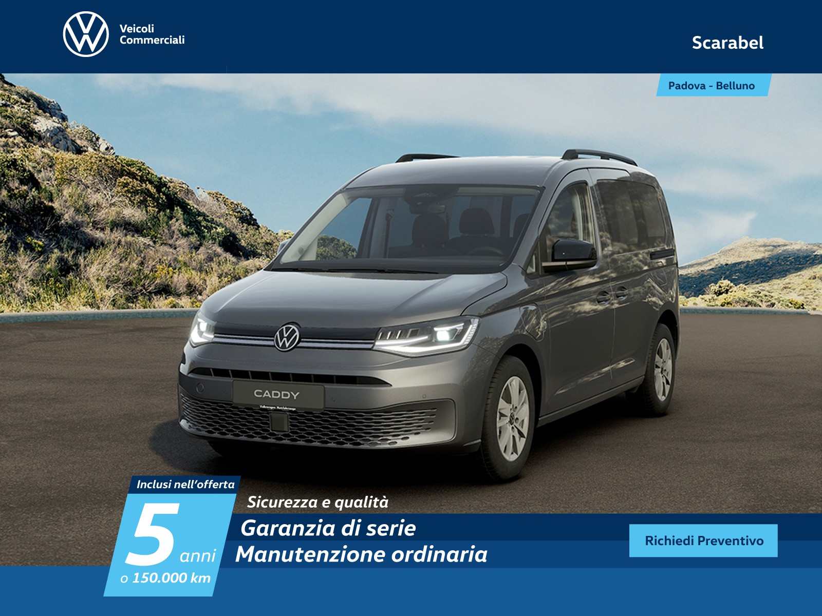 Volkswagen VIC Caddy 1.5 phev 150cv life dsg