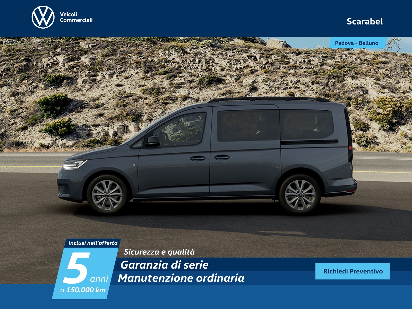 Volkswagen VIC Caddy maxi 1.5 phev 150cv life dsg