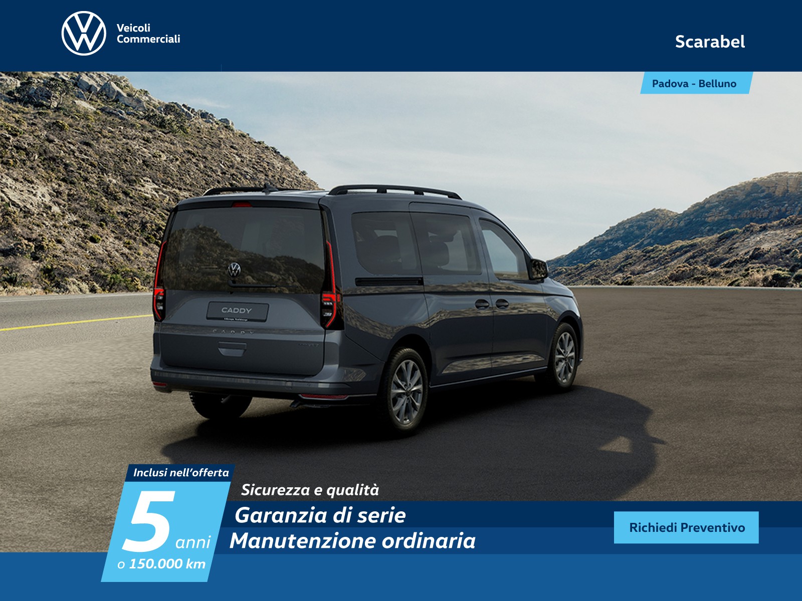 Volkswagen VIC Caddy maxi 1.5 phev 150cv life dsg