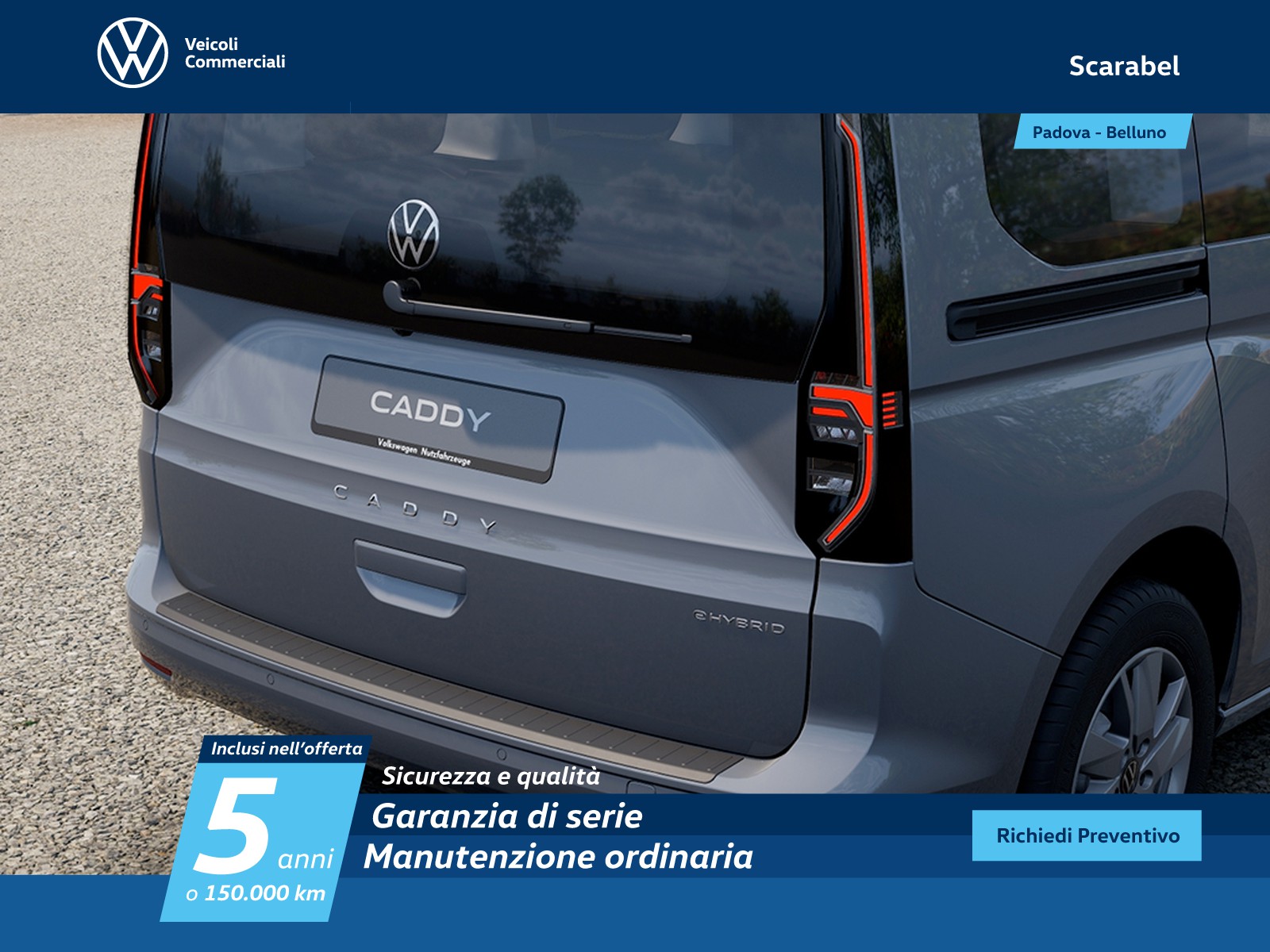 Volkswagen VIC Caddy 1.5 phev 150cv life dsg