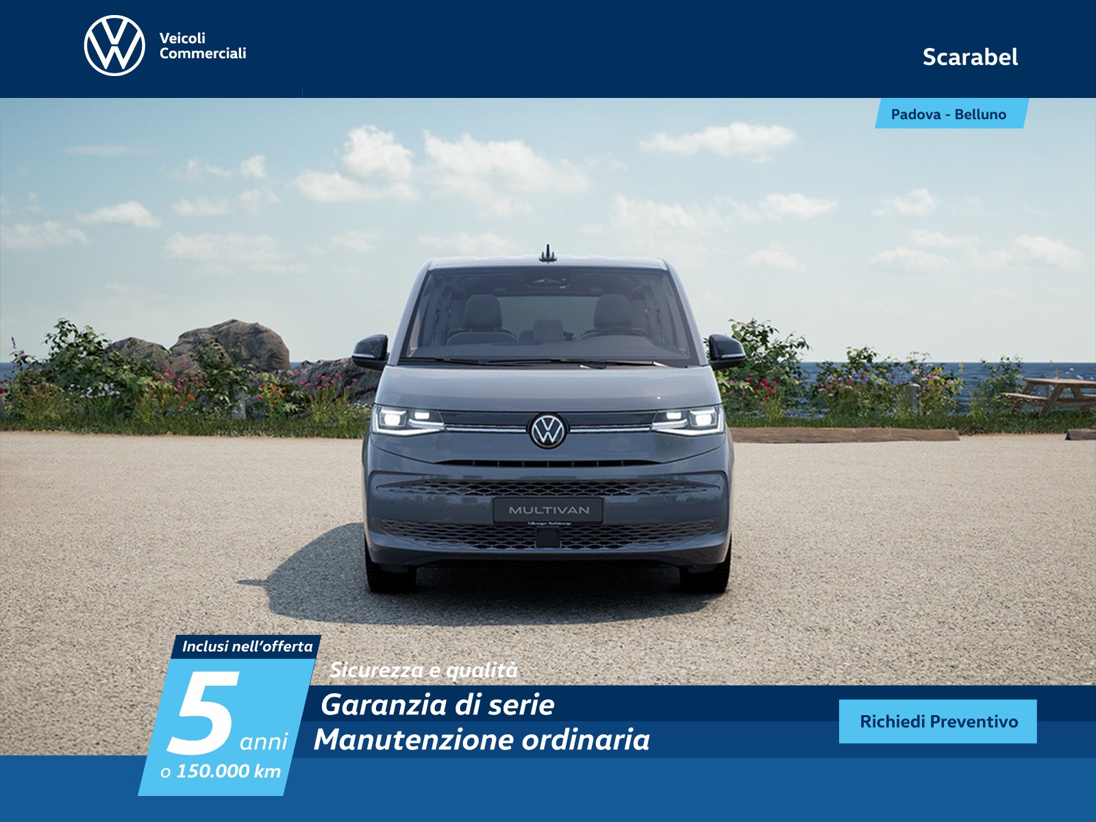 Volkswagen VIC T7 Multivan lungo 2.0 tdi life 150cv dsg 7p.ti