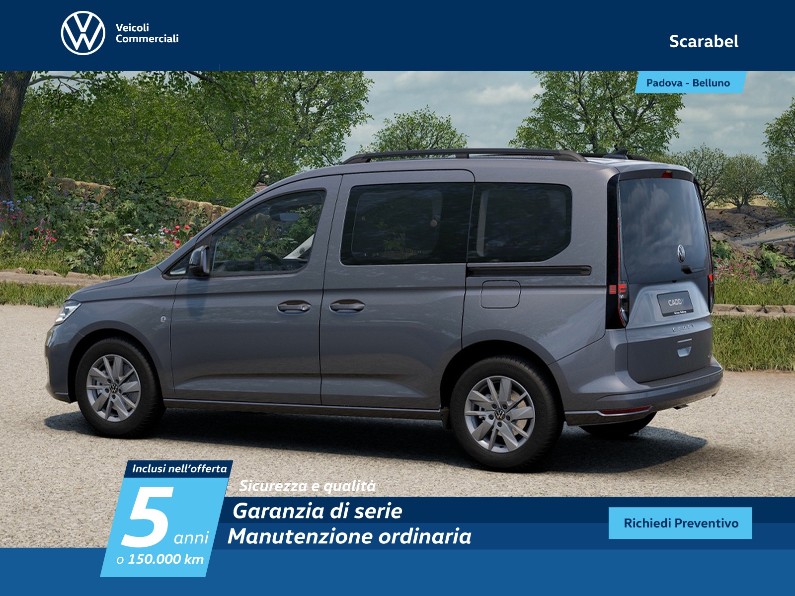 Volkswagen VIC Caddy m1 2.0 tdi 122cv 4motion life my24