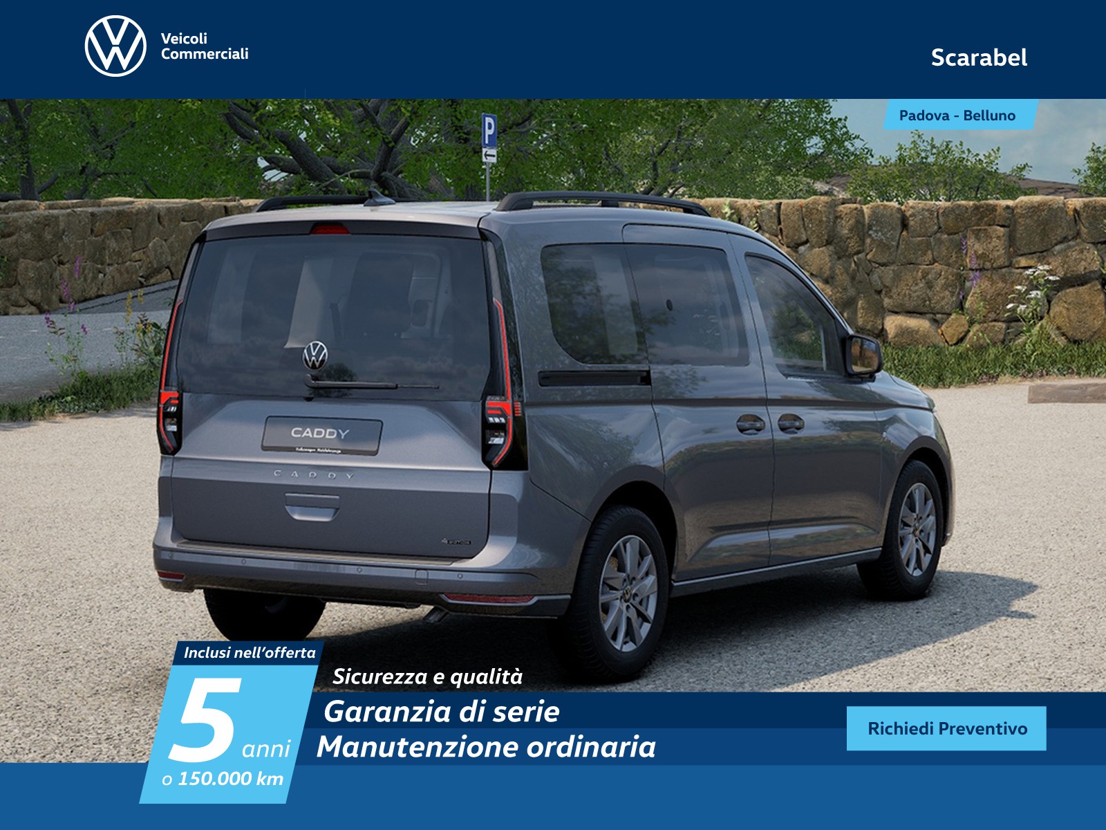 Volkswagen VIC Caddy m1 2.0 tdi 122cv 4motion life my24