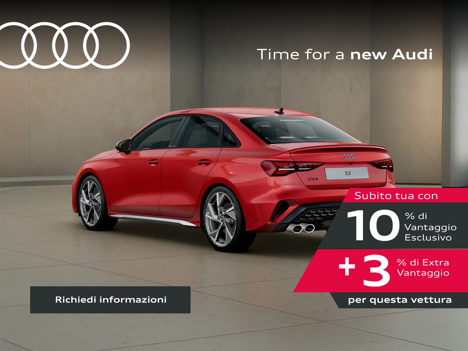 Audi S3 sedan 2.0 tfsi quattro s-tronic