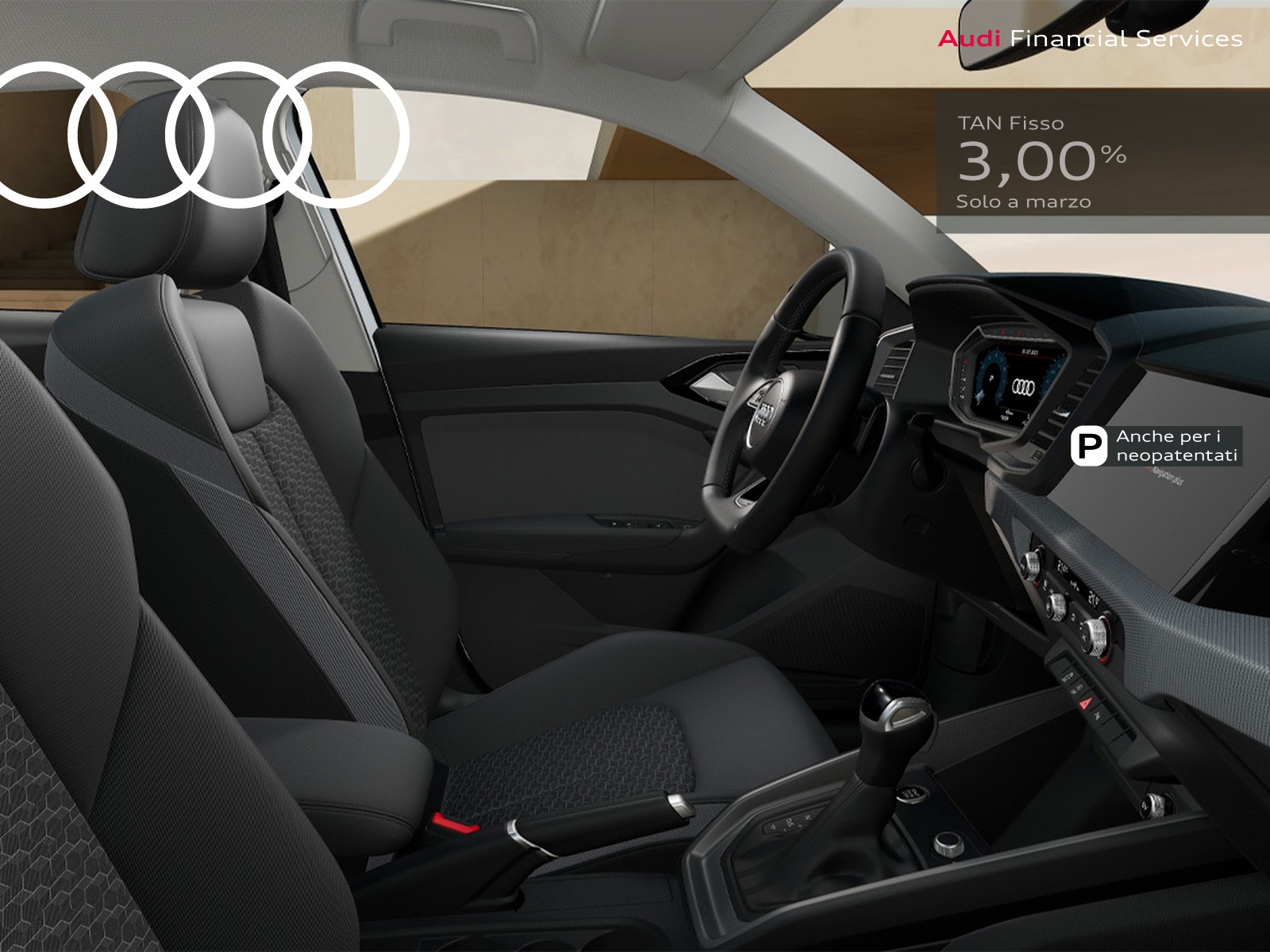 Audi A1 sportback 30 1.0 tfsi identity black 116cv s-tronic