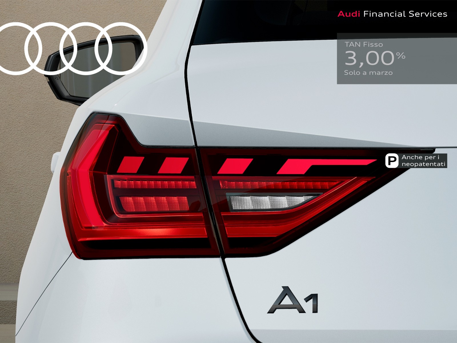 Audi A1 sportback 30 1.0 tfsi identity black 116cv s-tronic