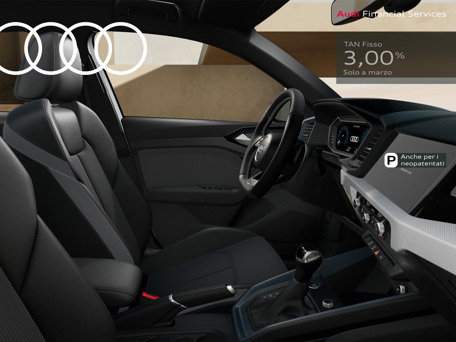 Audi A1 sportback 30 1.0 tfsi identity black 116cv s-tronic