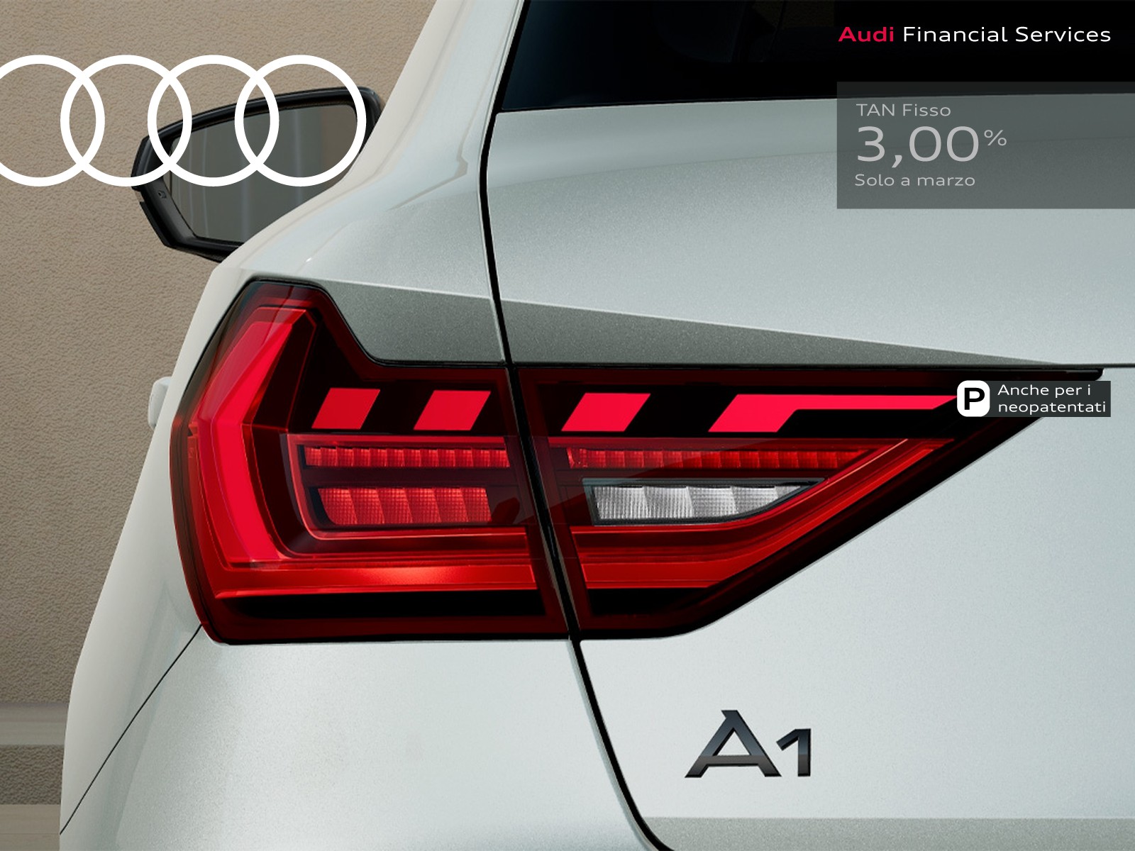 Audi A1 sportback 30 1.0 tfsi identity black 116cv s-tronic