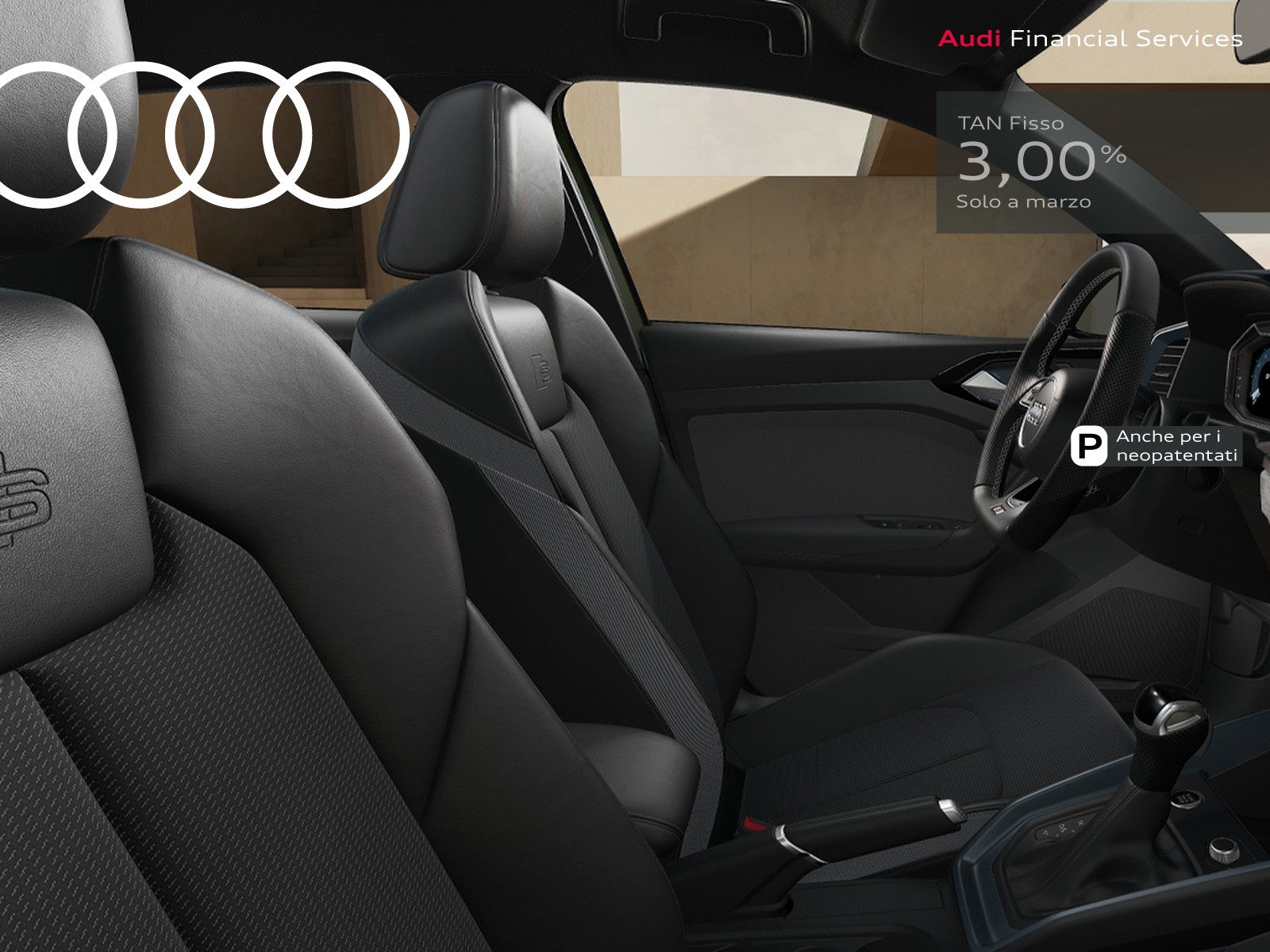 Audi A1 sportback 30 1.0 tfsi identity black 116cv s-tronic