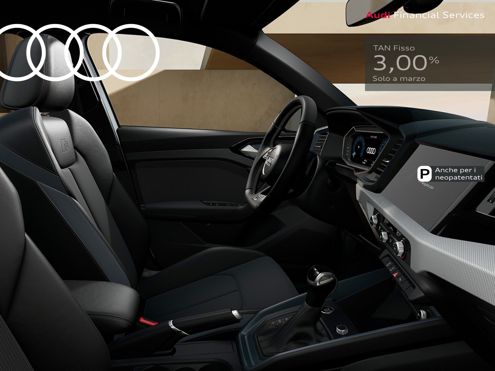 Audi A1 sportback 30 1.0 tfsi identity black 116cv s-tronic