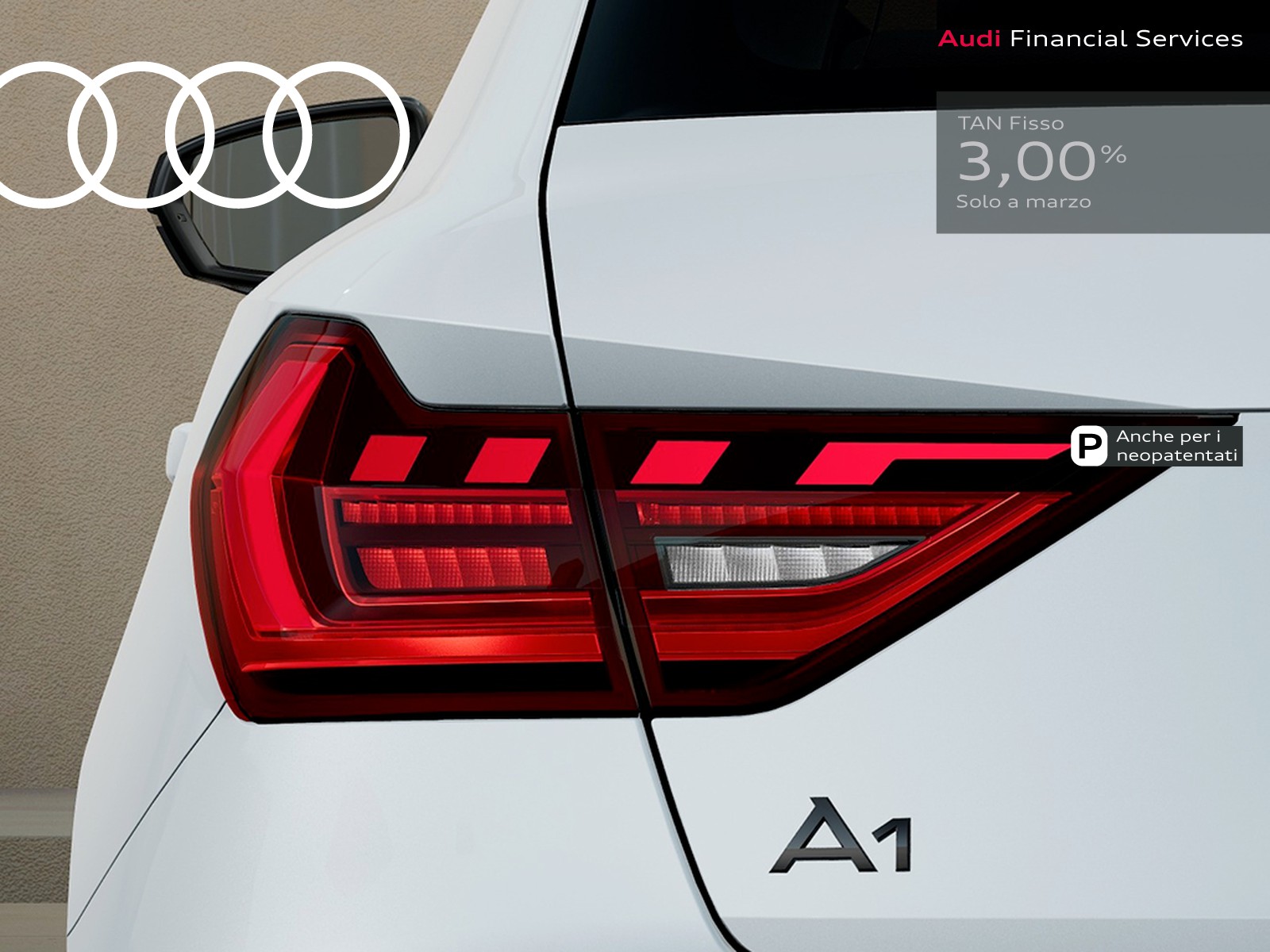 Audi A1 sportback 30 1.0 tfsi identity black 116cv s-tronic