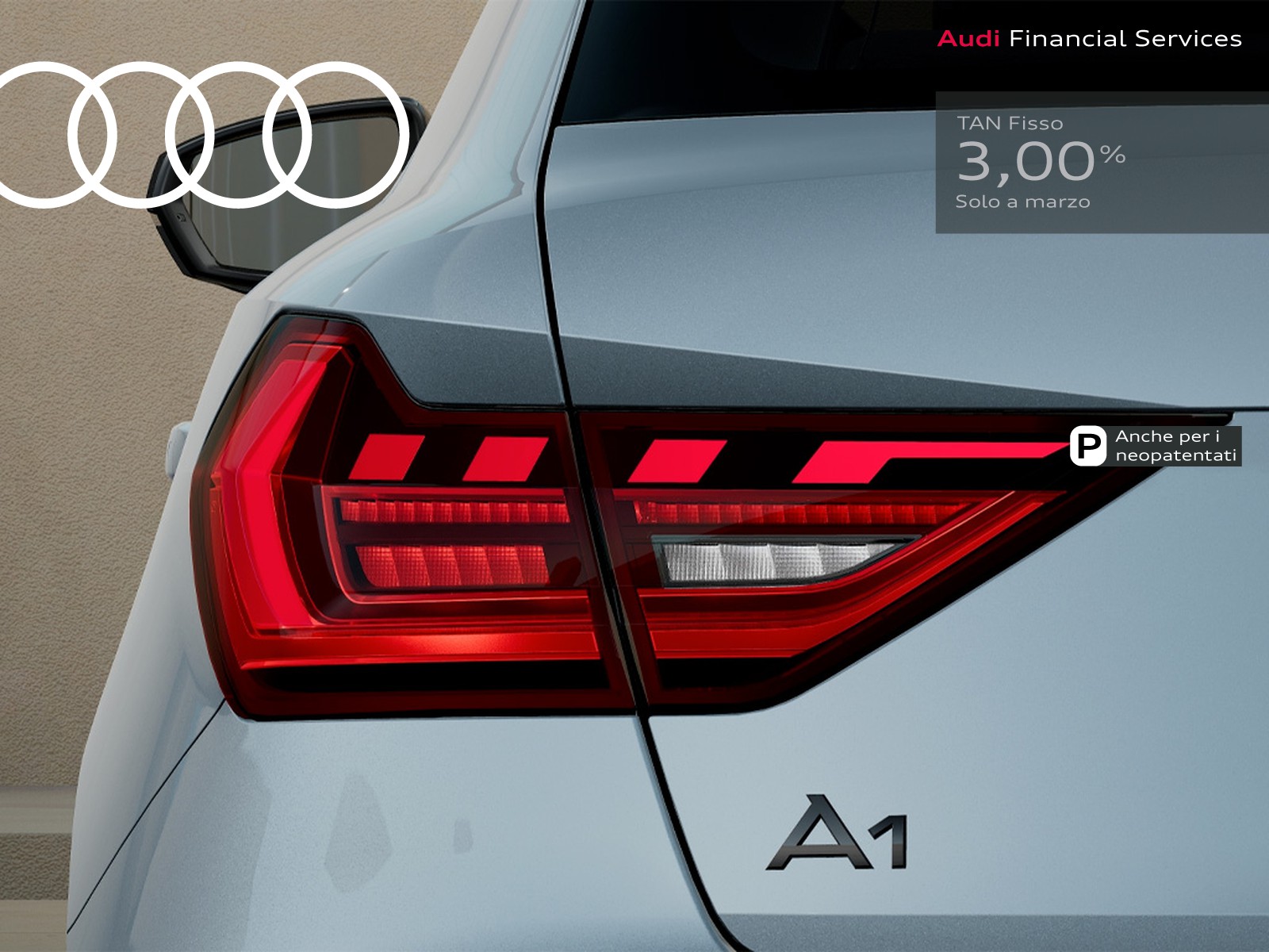 Audi A1 sportback 30 1.0 tfsi identity black 116cv s-tronic