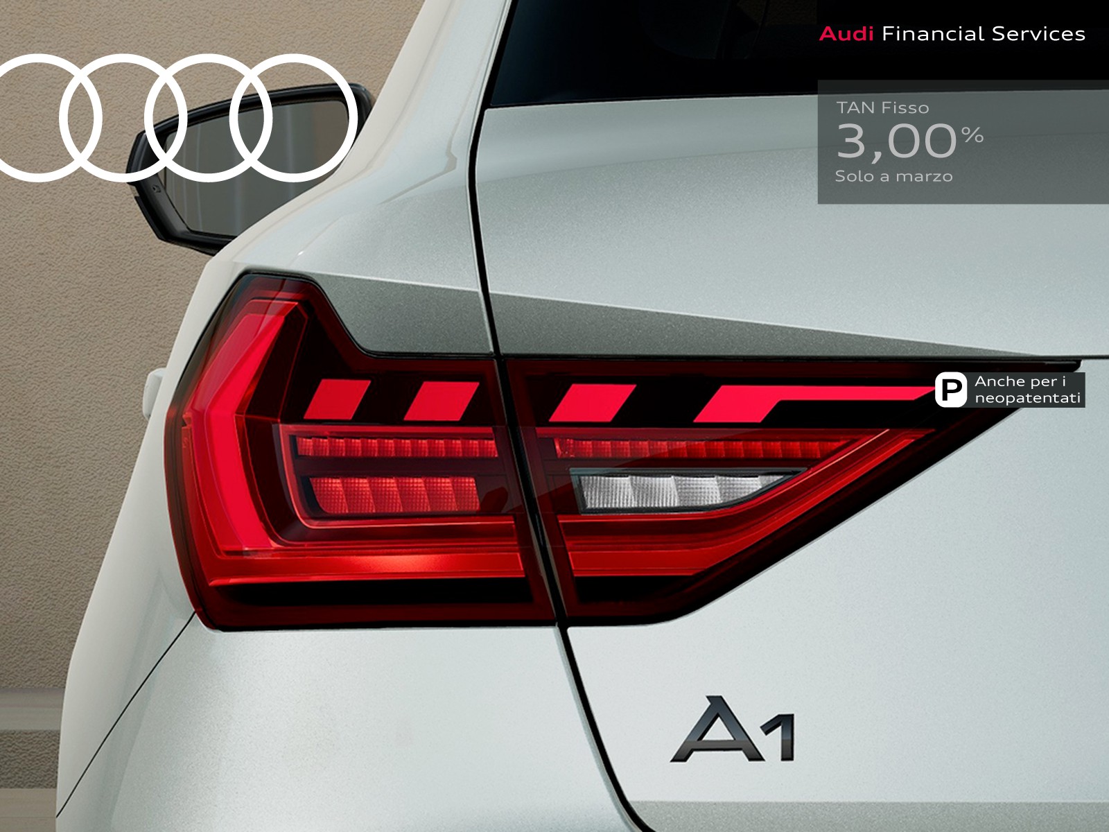 Audi A1 sportback 30 1.0 tfsi identity black 116cv s-tronic