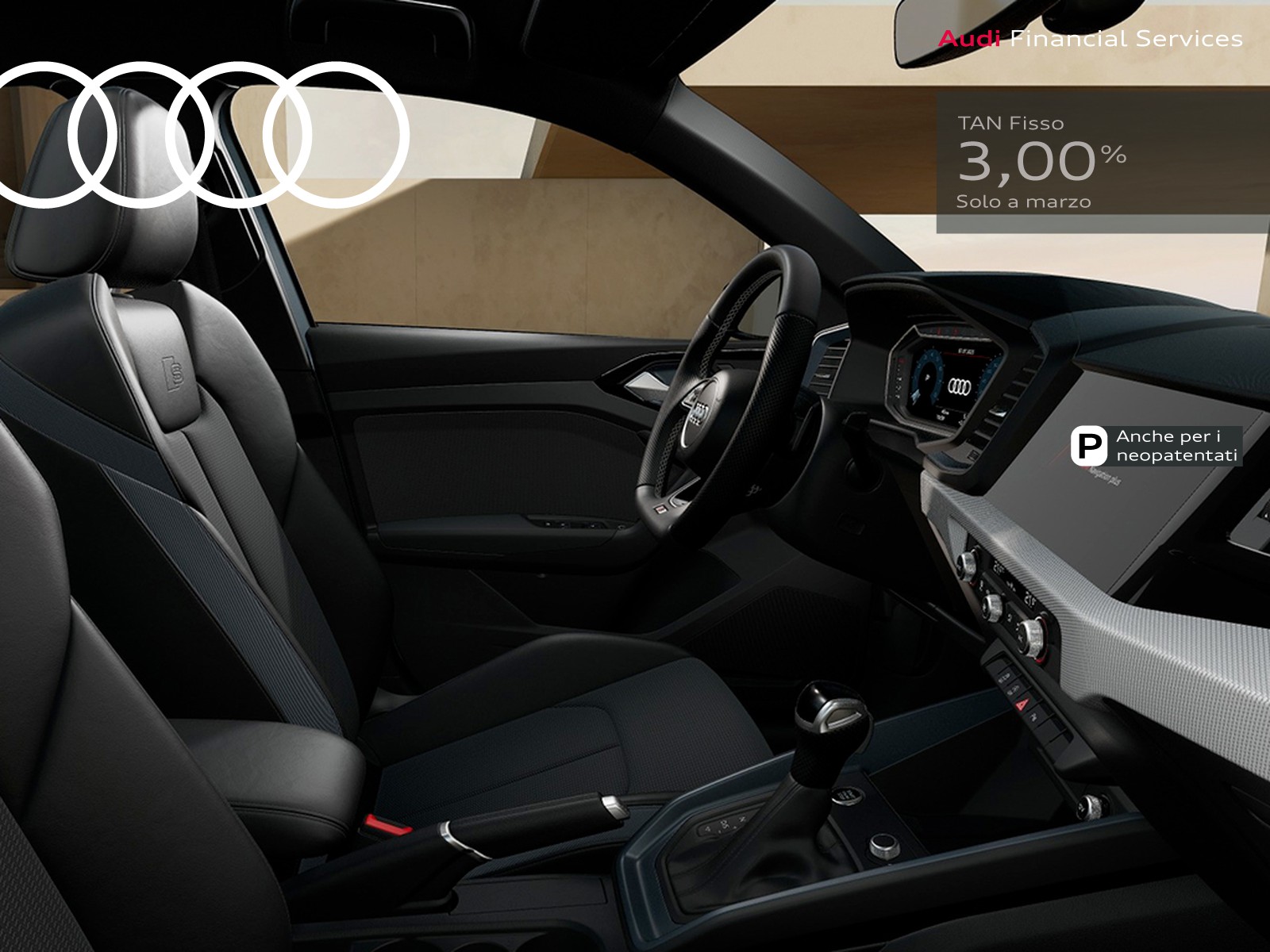 Audi A1 sportback 30 1.0 tfsi identity black 116cv s-tronic