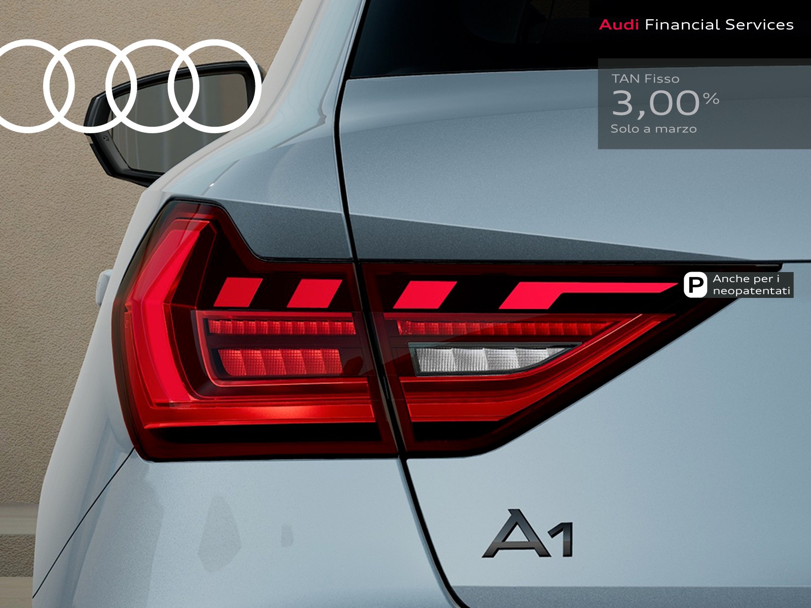 Audi A1 sportback 30 1.0 tfsi identity black 116cv s-tronic