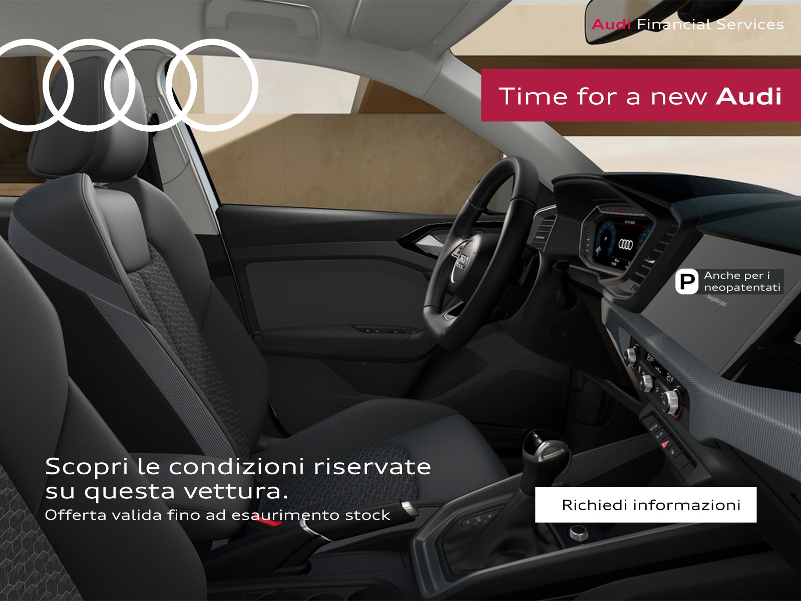 Audi A1 sportback 30 1.0 tfsi identity black 116cv s-tronic