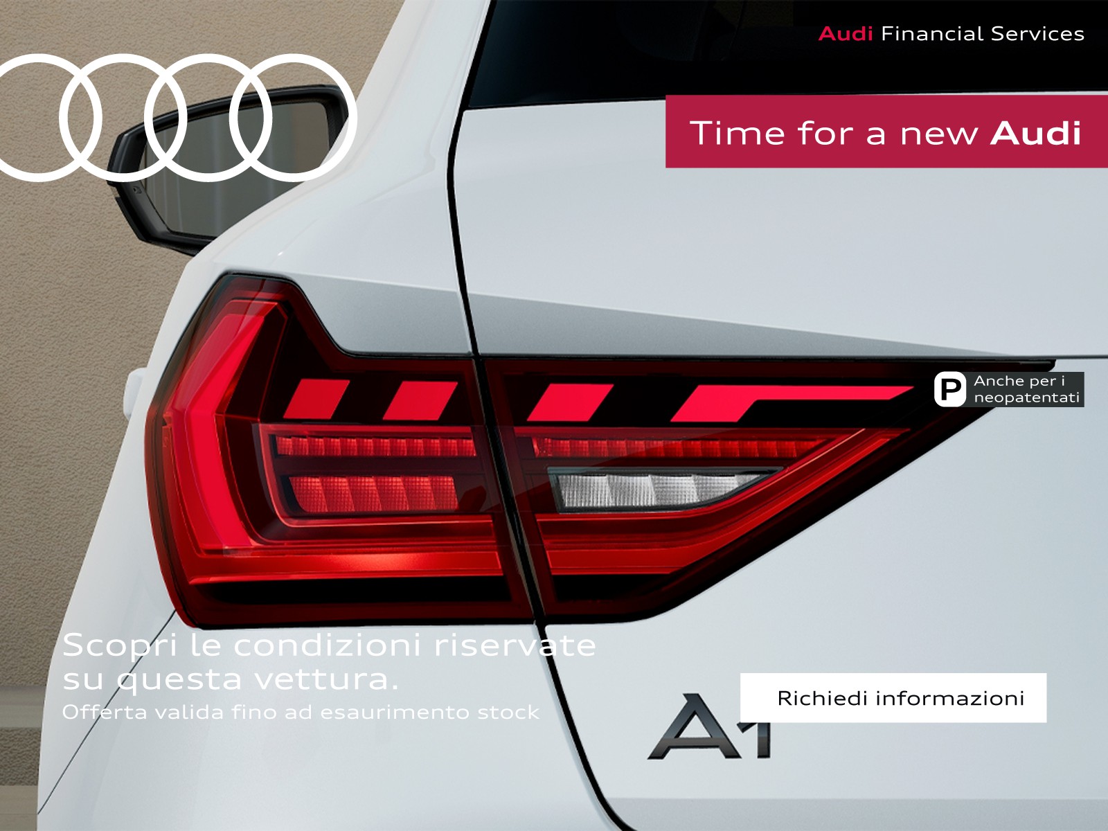 Audi A1 sportback 30 1.0 tfsi identity black 116cv s-tronic