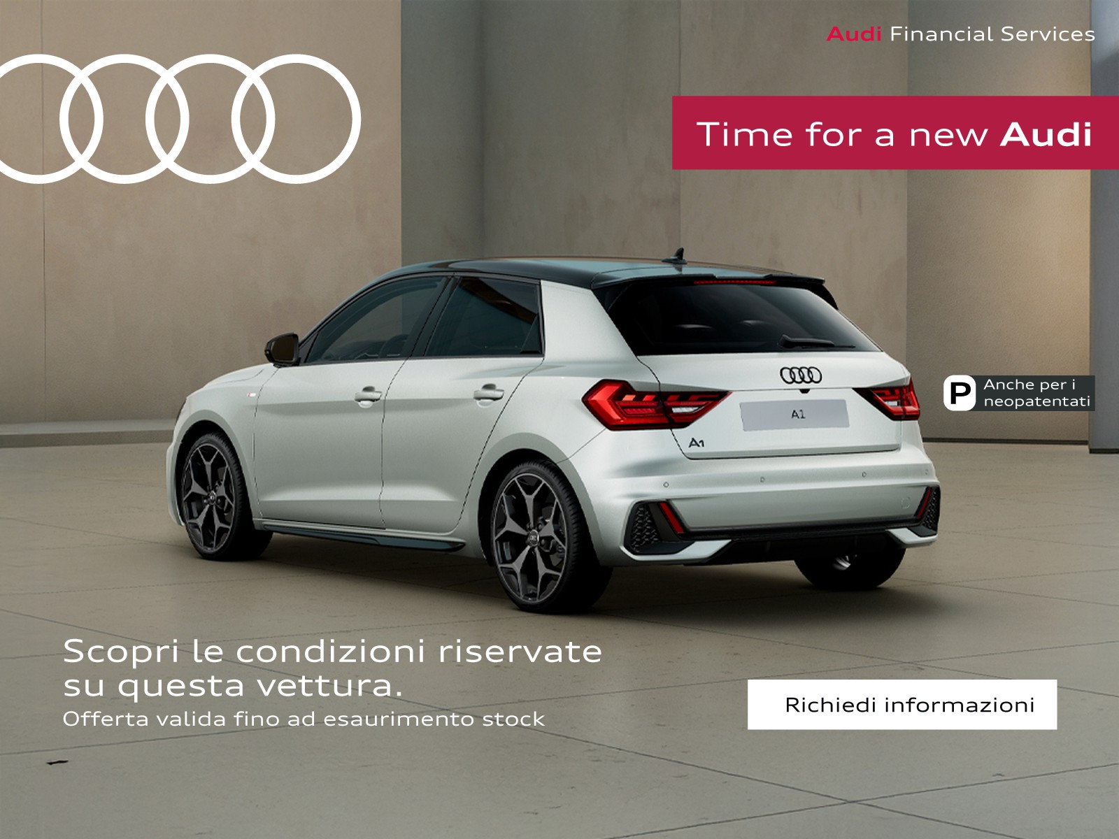 Audi A1 sportback 30 1.0 tfsi identity black 116cv s-tronic