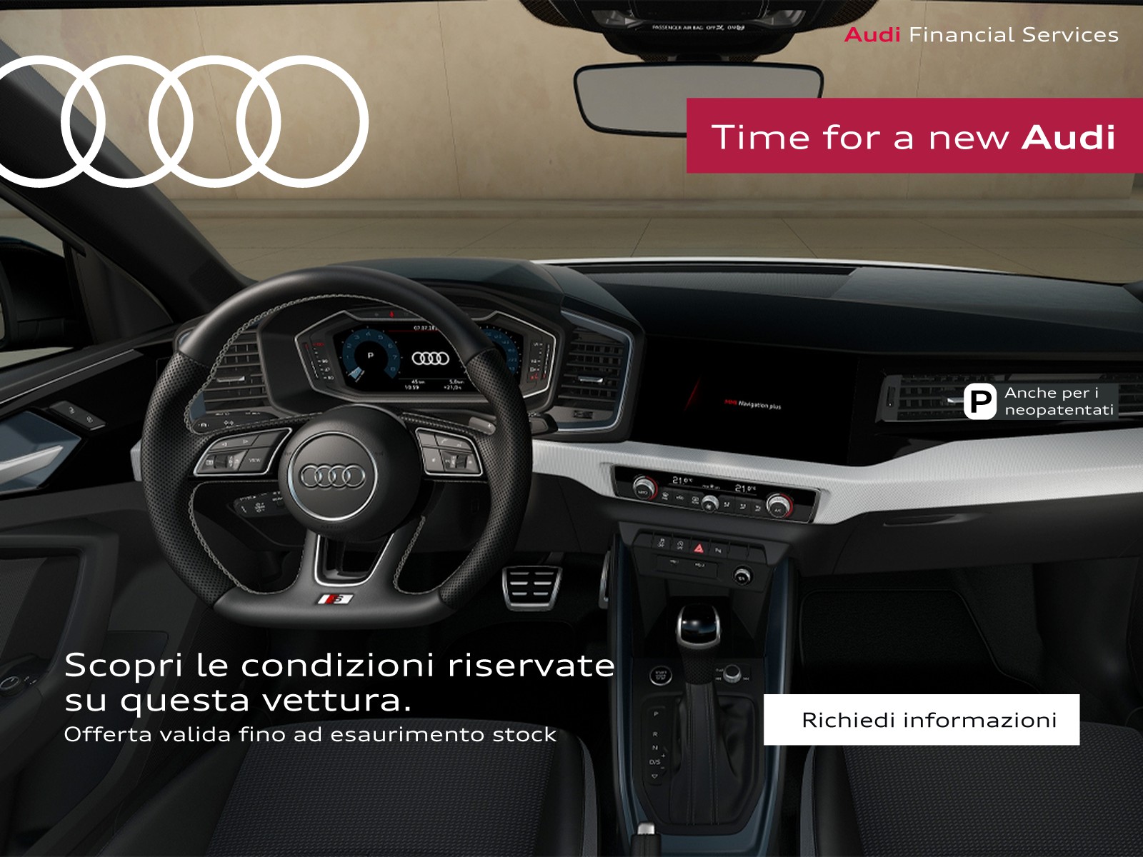 Audi A1 sportback 30 1.0 tfsi identity black 116cv s-tronic