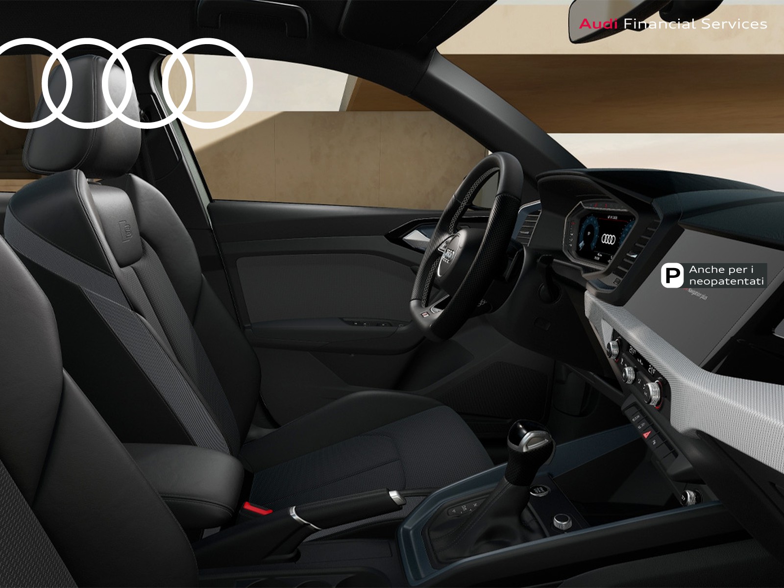 Audi A1 sportback 30 1.0 tfsi identity black 116cv s-tronic