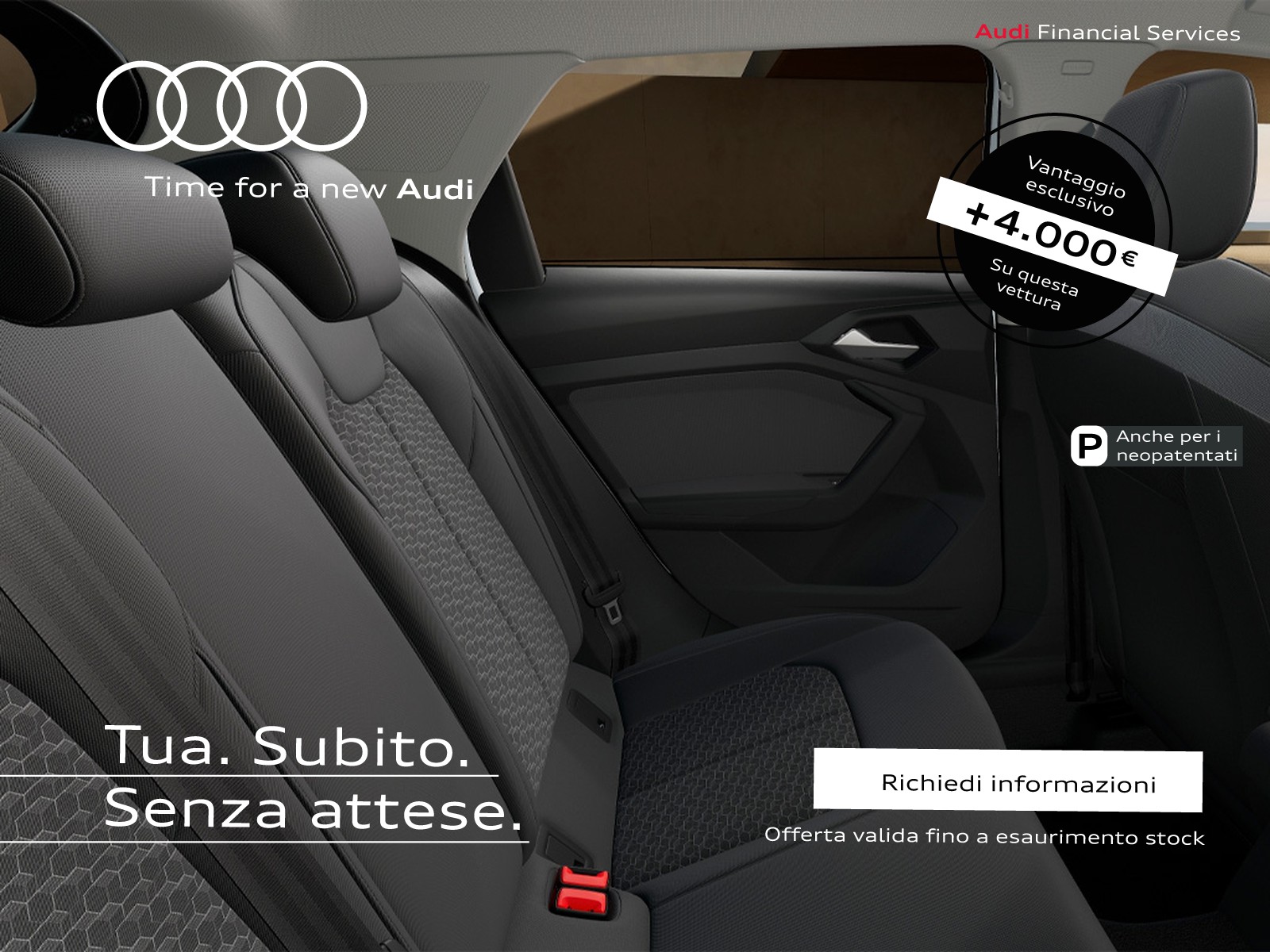 Audi A1 sportback 30 1.0 tfsi identity black 116cv s-tronic