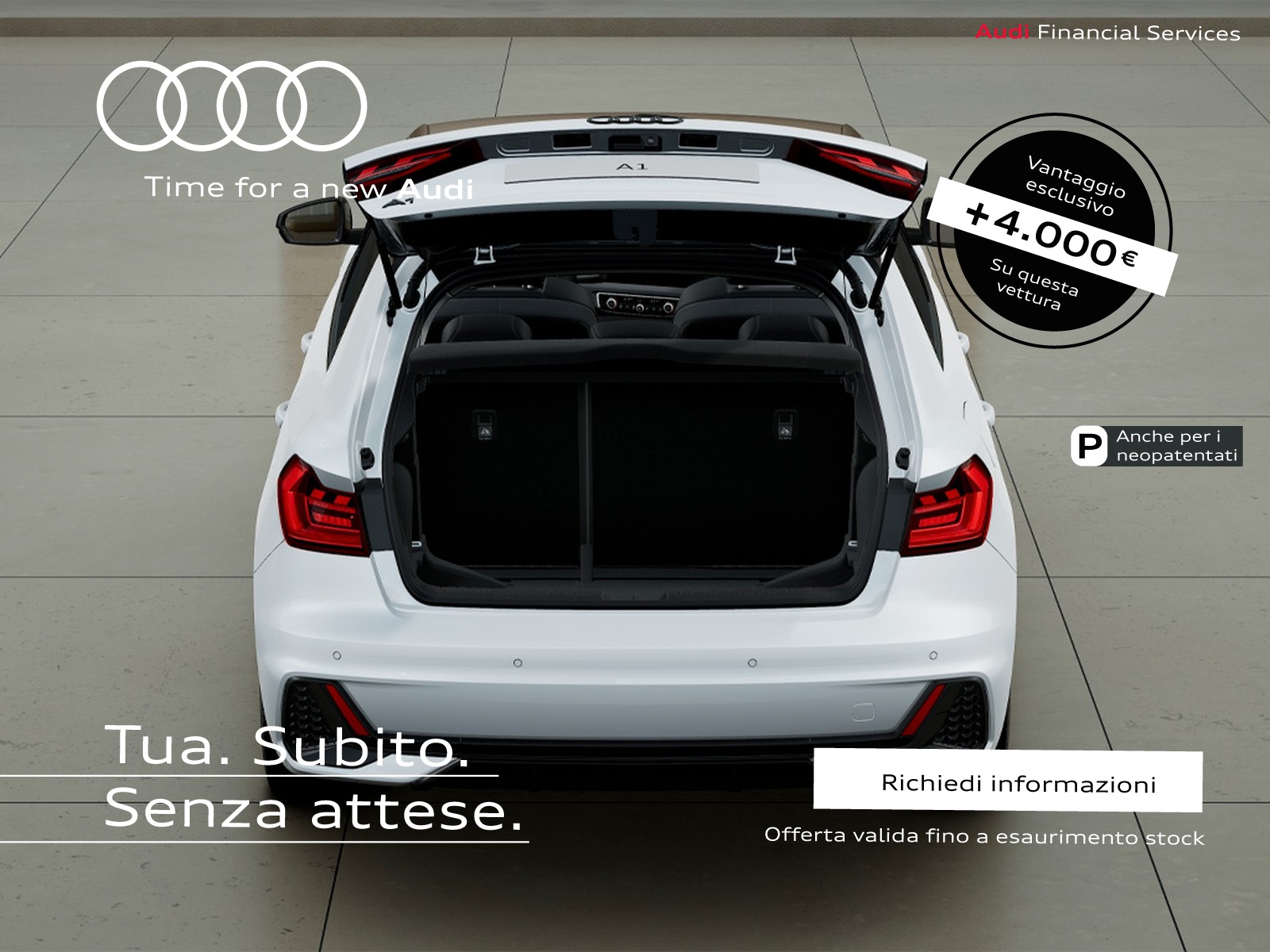 Audi A1 sportback 30 1.0 tfsi identity black 116cv s-tronic