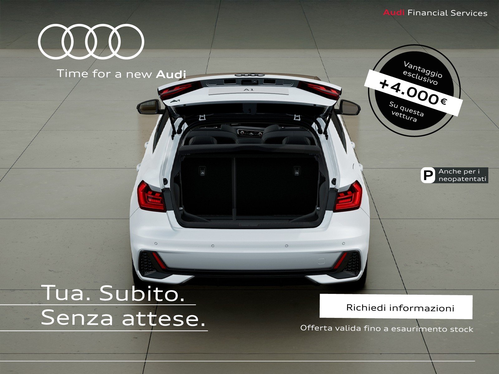 Audi A1 sportback 30 1.0 tfsi identity black 116cv s-tronic