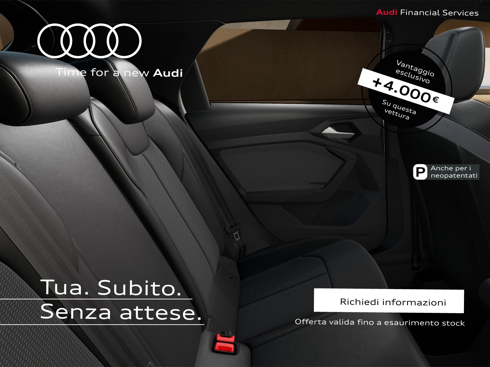Audi A1 sportback 30 1.0 tfsi identity black 116cv s-tronic
