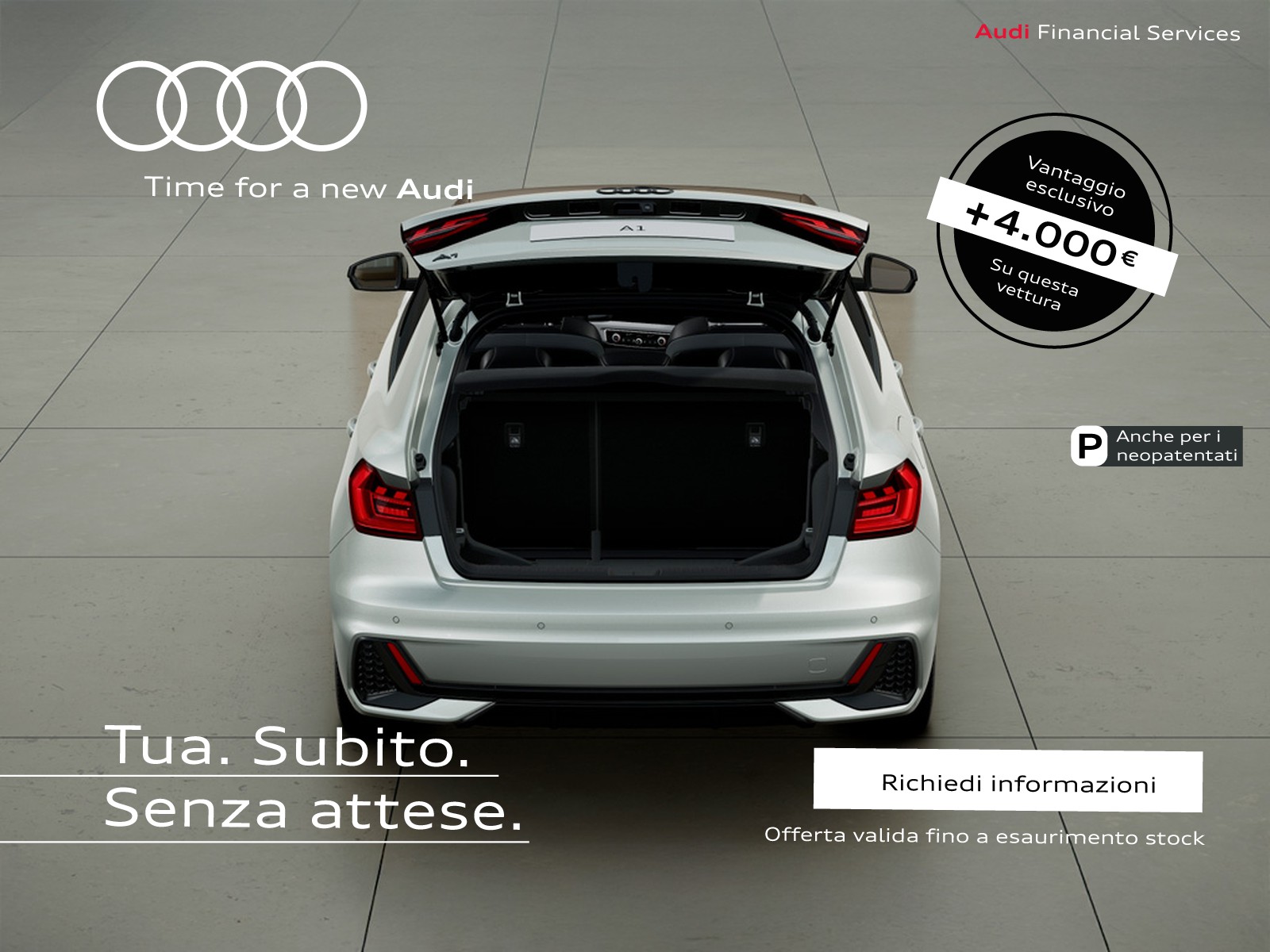 Audi A1 sportback 30 1.0 tfsi identity black 116cv s-tronic