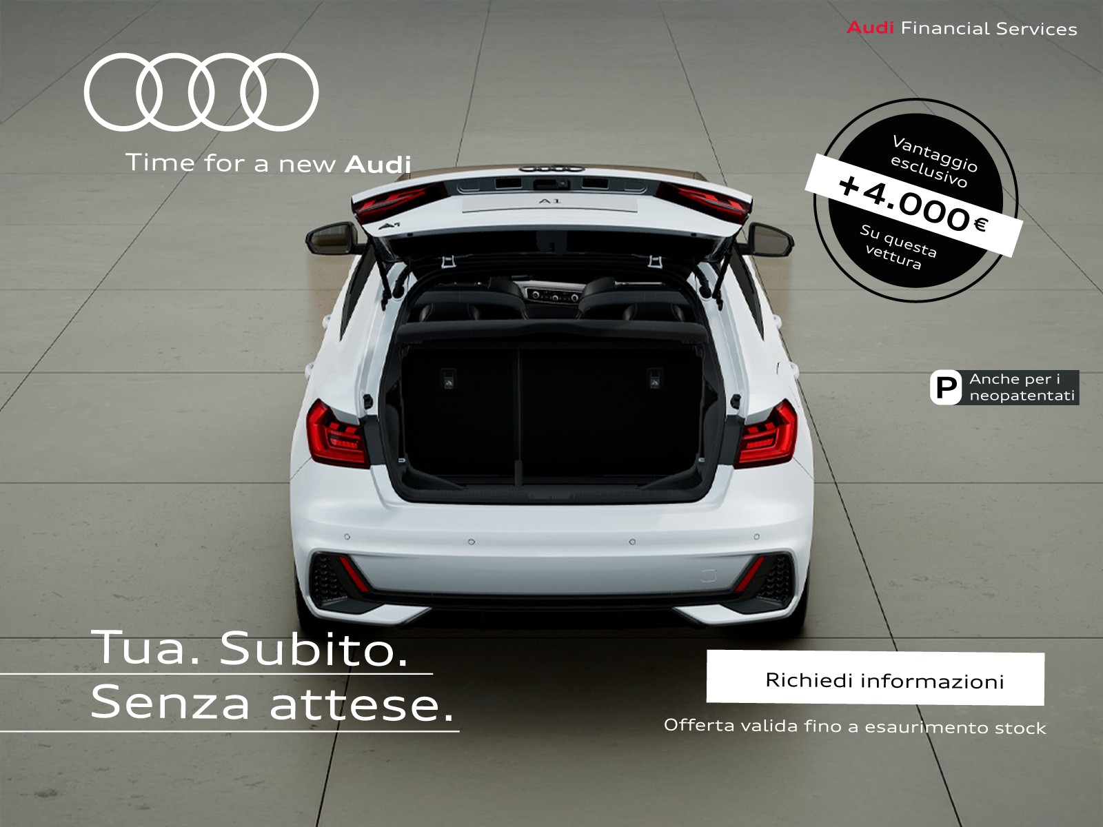Audi A1 sportback 30 1.0 tfsi identity black 116cv s-tronic