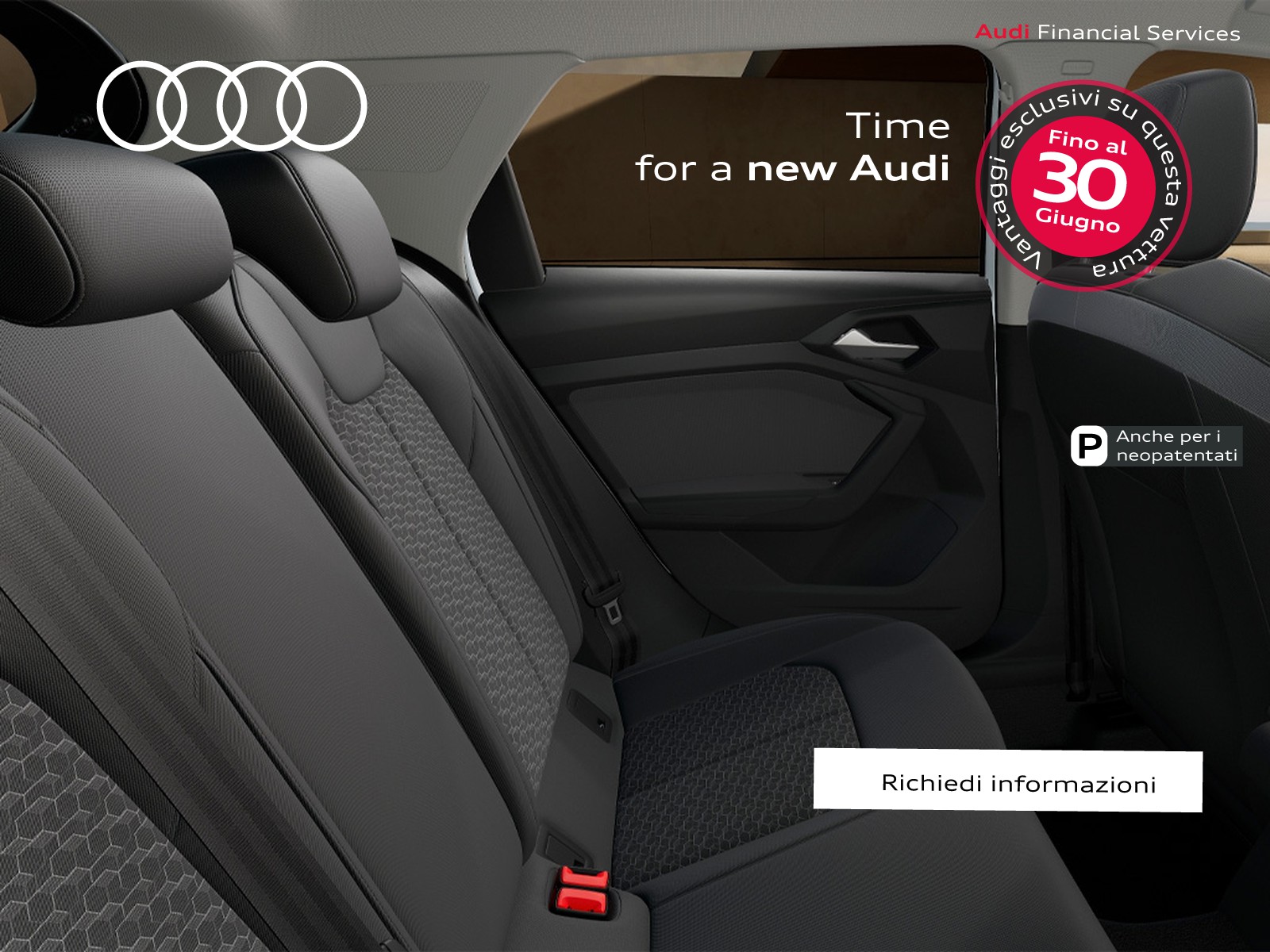 Audi A1 sportback 30 1.0 tfsi identity black 116cv s-tronic