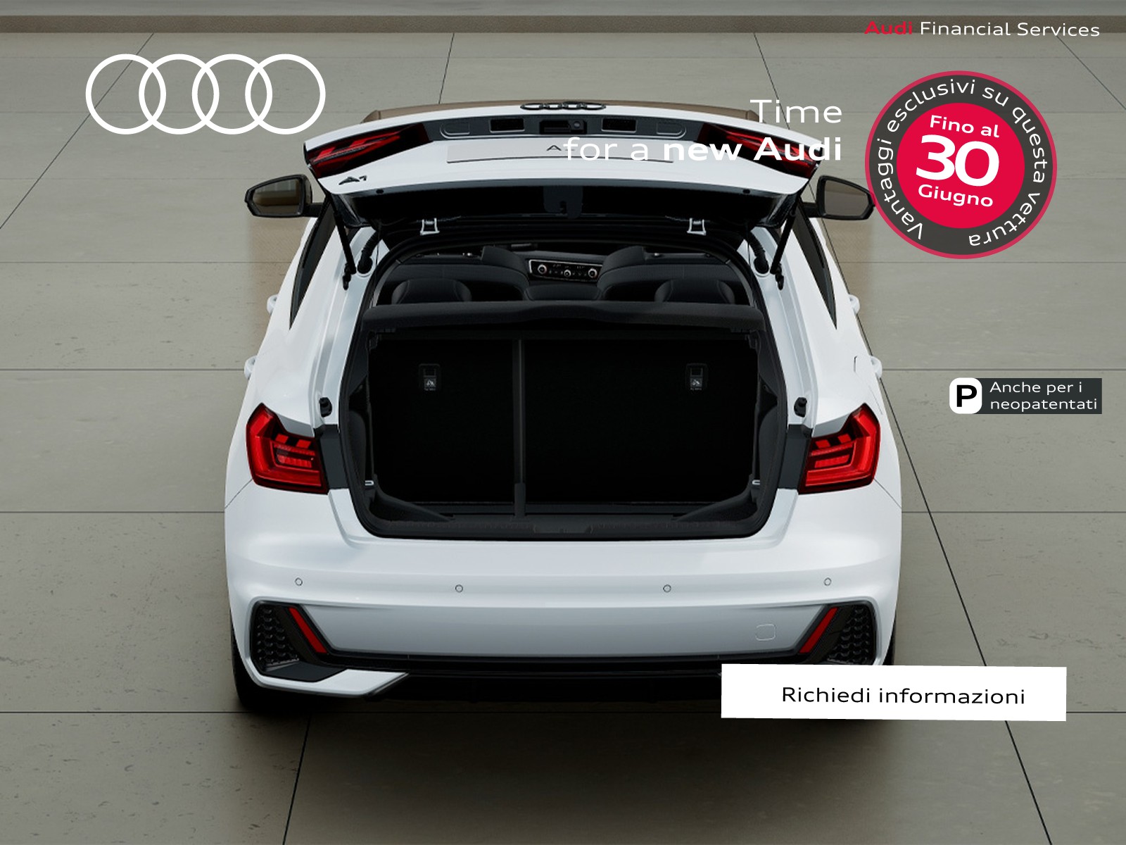 Audi A1 sportback 30 1.0 tfsi identity black 116cv s-tronic