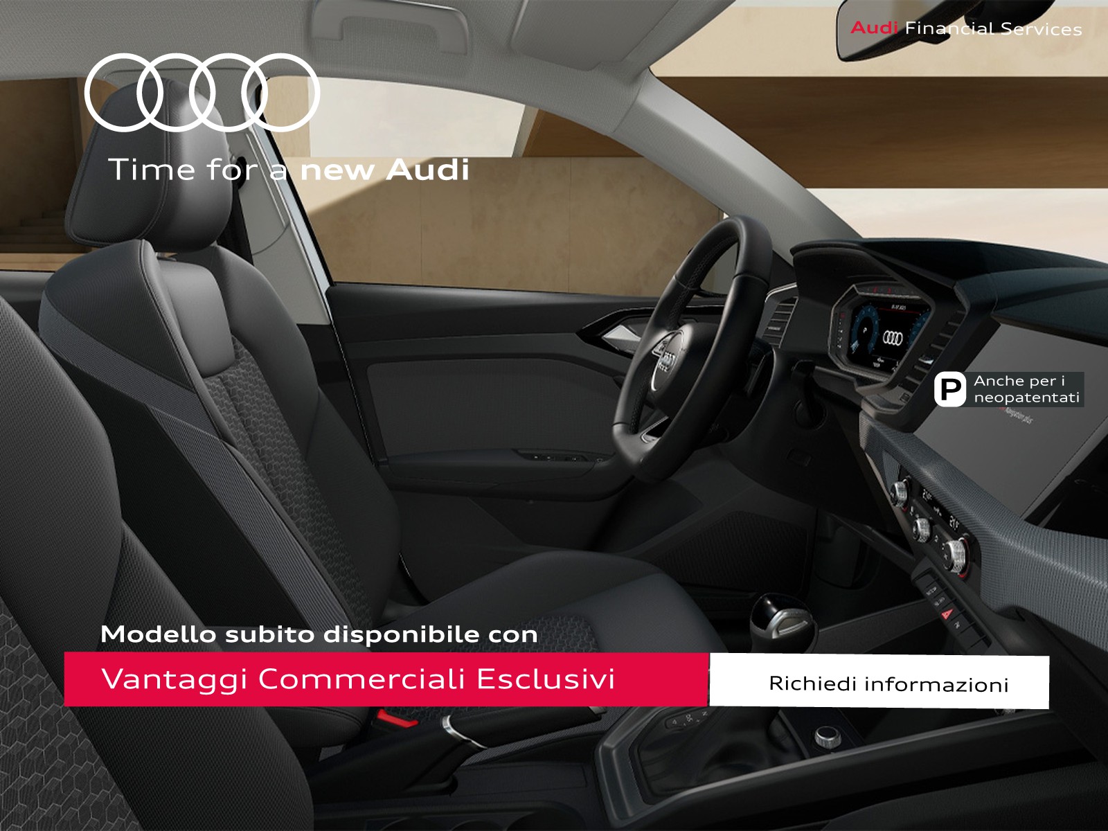 Audi A1 sportback 30 1.0 tfsi identity black 116cv s-tronic