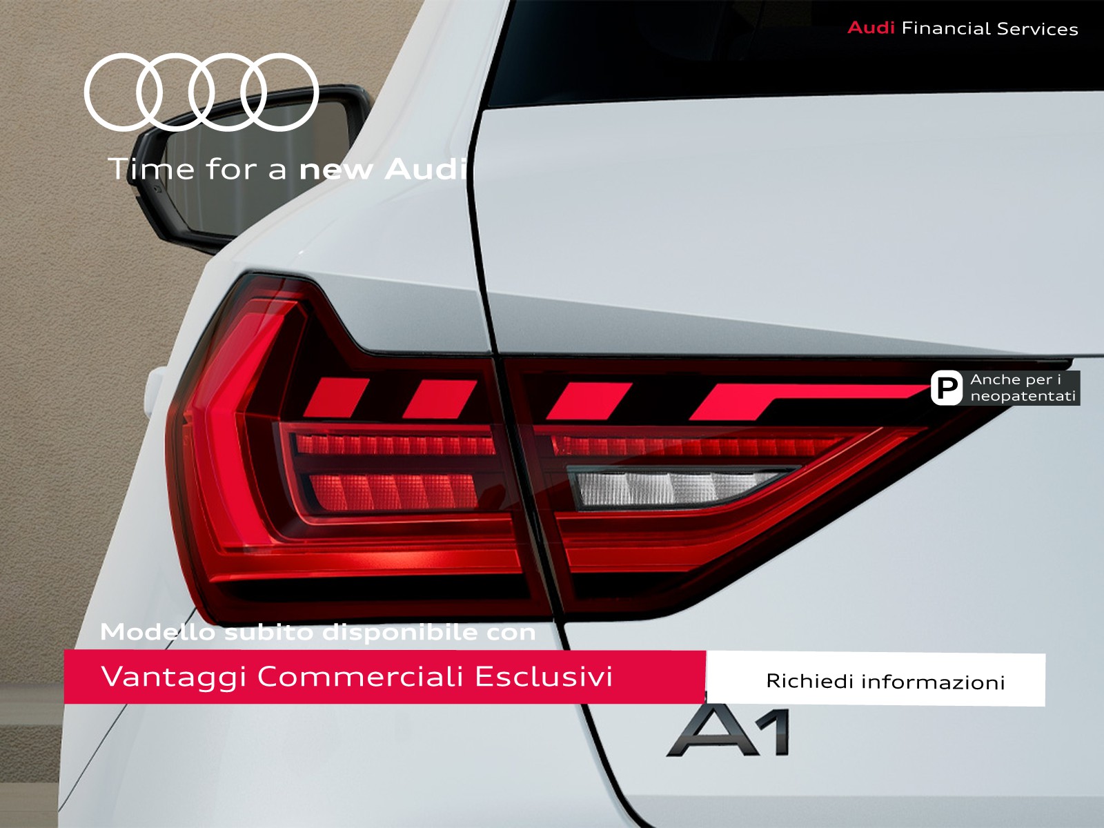 Audi A1 sportback 30 1.0 tfsi identity black 116cv s-tronic