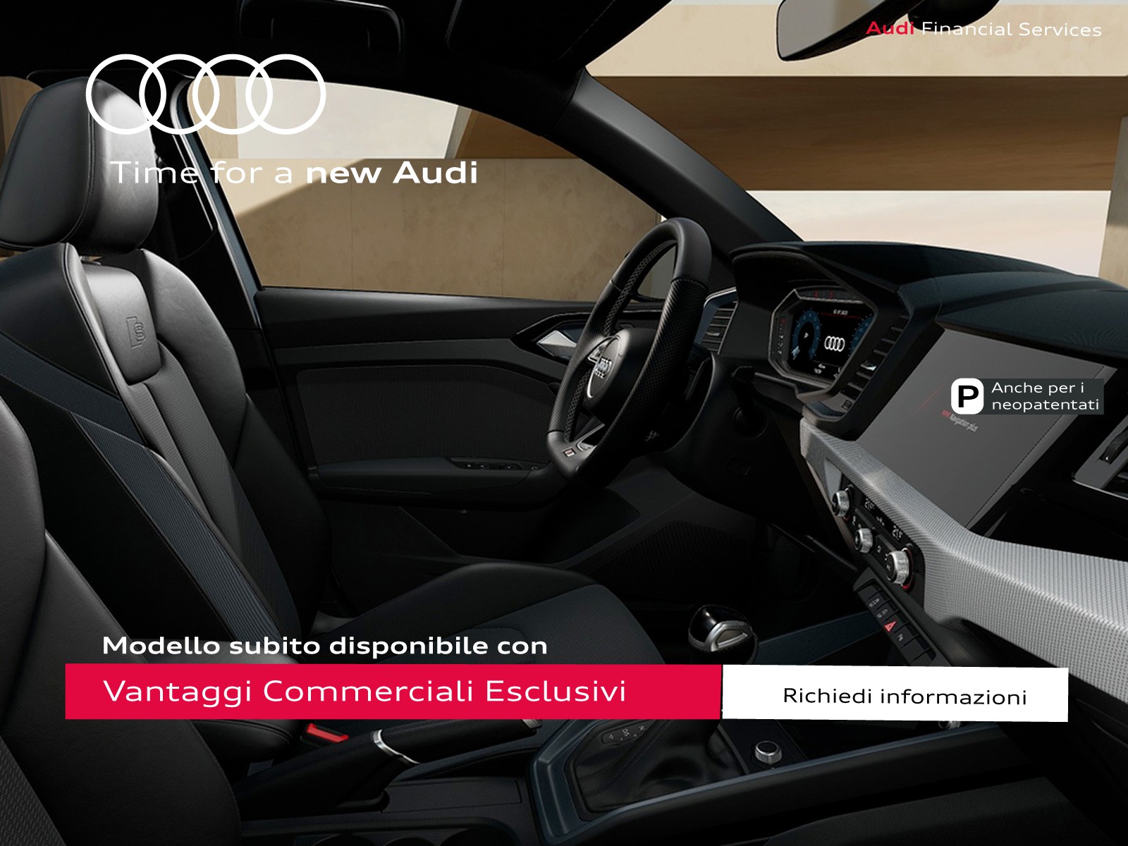 Audi A1 sportback 30 1.0 tfsi identity black 116cv s-tronic
