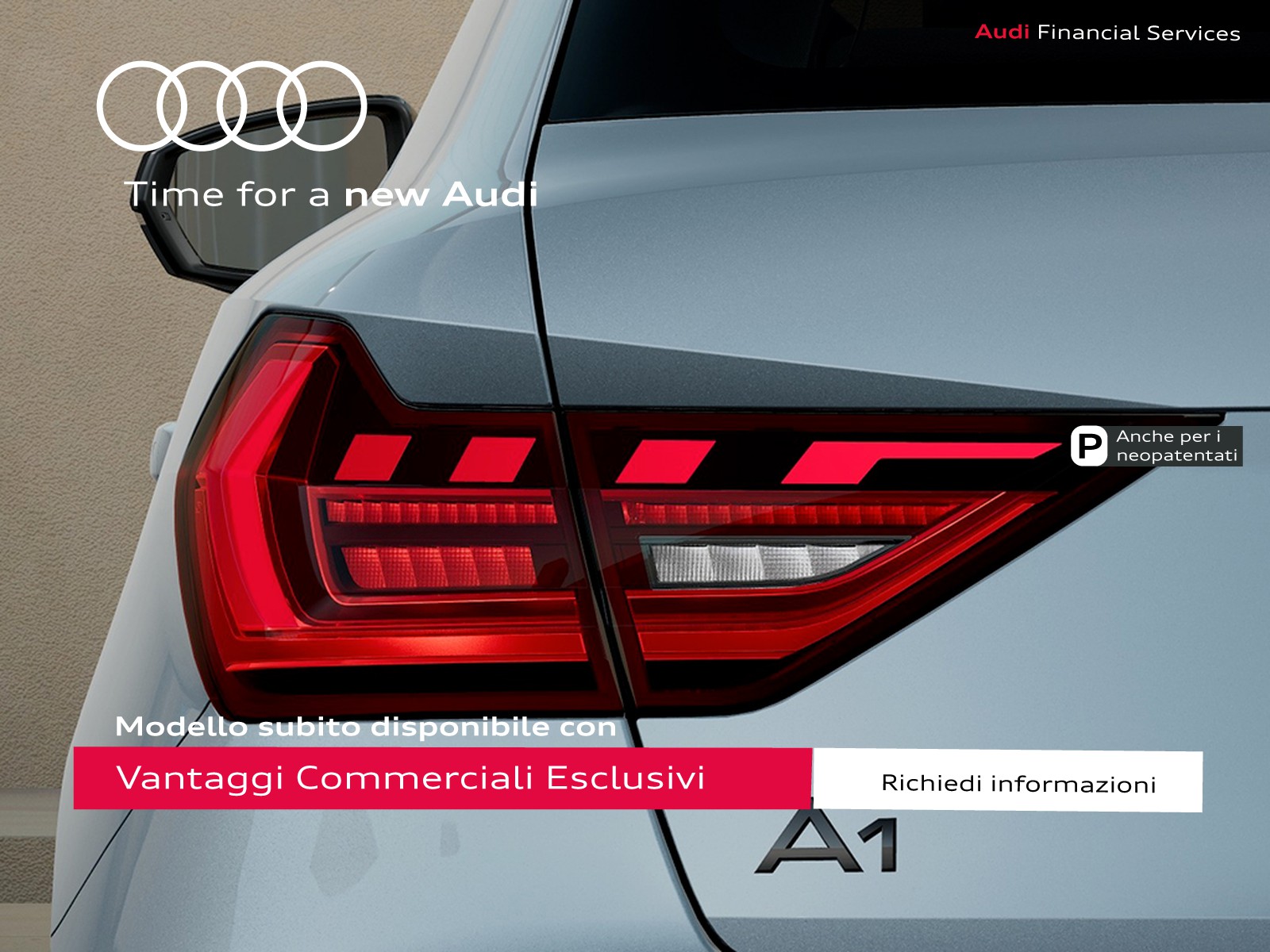 Audi A1 sportback 30 1.0 tfsi identity black 116cv s-tronic