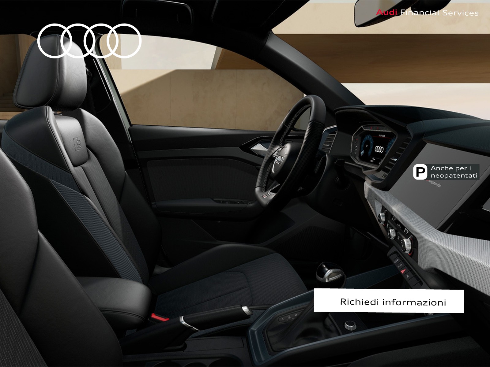 Audi A1 sportback 30 1.0 tfsi identity black 116cv s-tronic